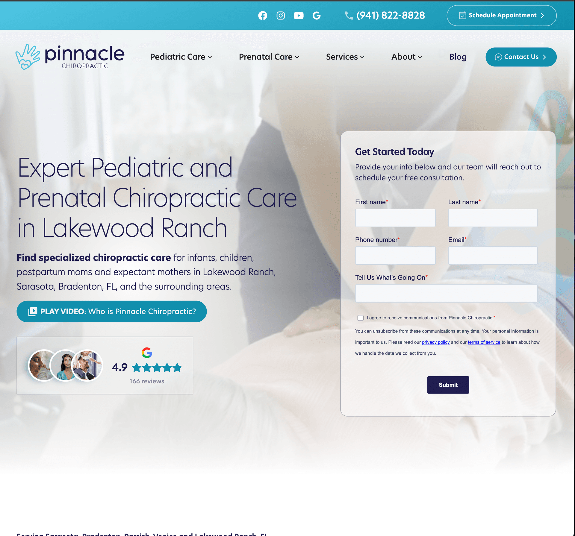 Pinnacle Chiropractic website
